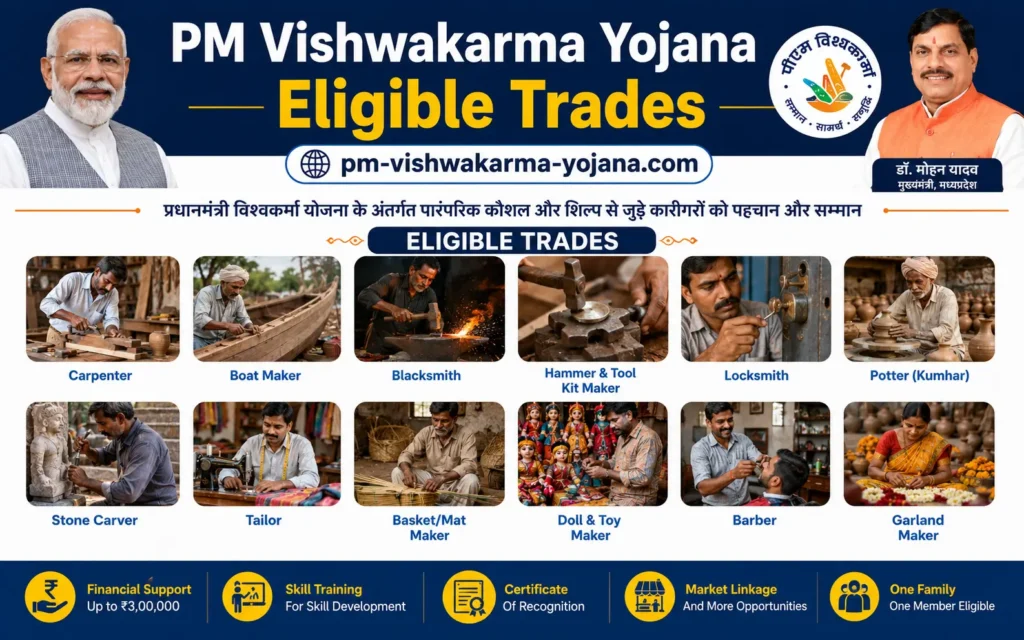 pm-vishwakarma-yojana-eligible-trades-list