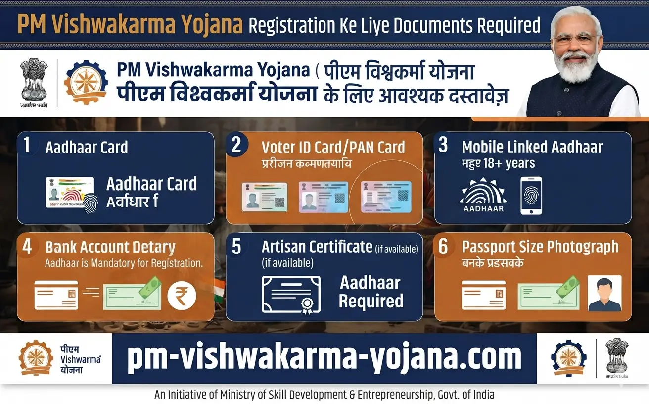 pm-vishwakarma-yojana-registration-ke-liye-documents-required