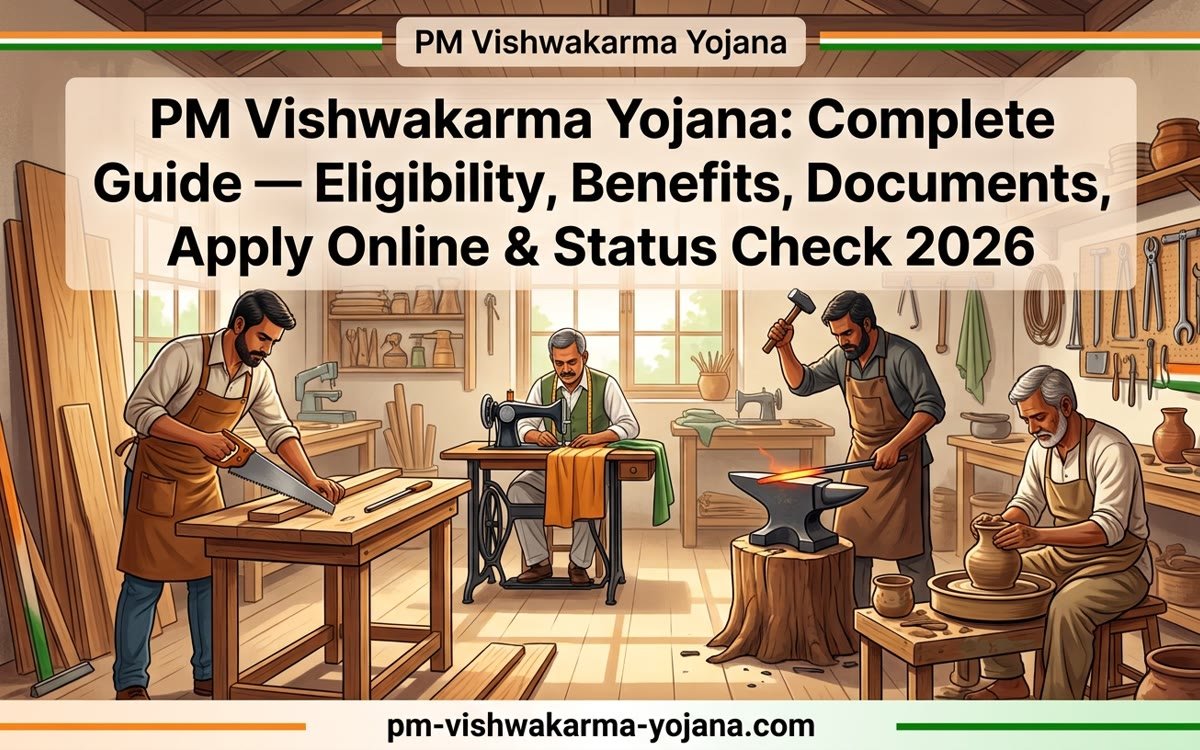 PM Vishwakarma Yojana: Complete Guide — Eligibility, Benefits, Documents, Apply Online & Status Check 2026